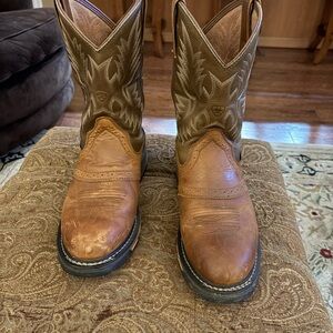 Ariat Work Boots with Brown Stitching